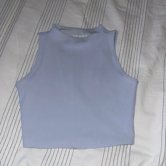 Spanx contour rib mock neck Cropped Top sz XS - Picture 4 of 4